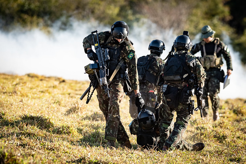 Equipe em treinamento operacional