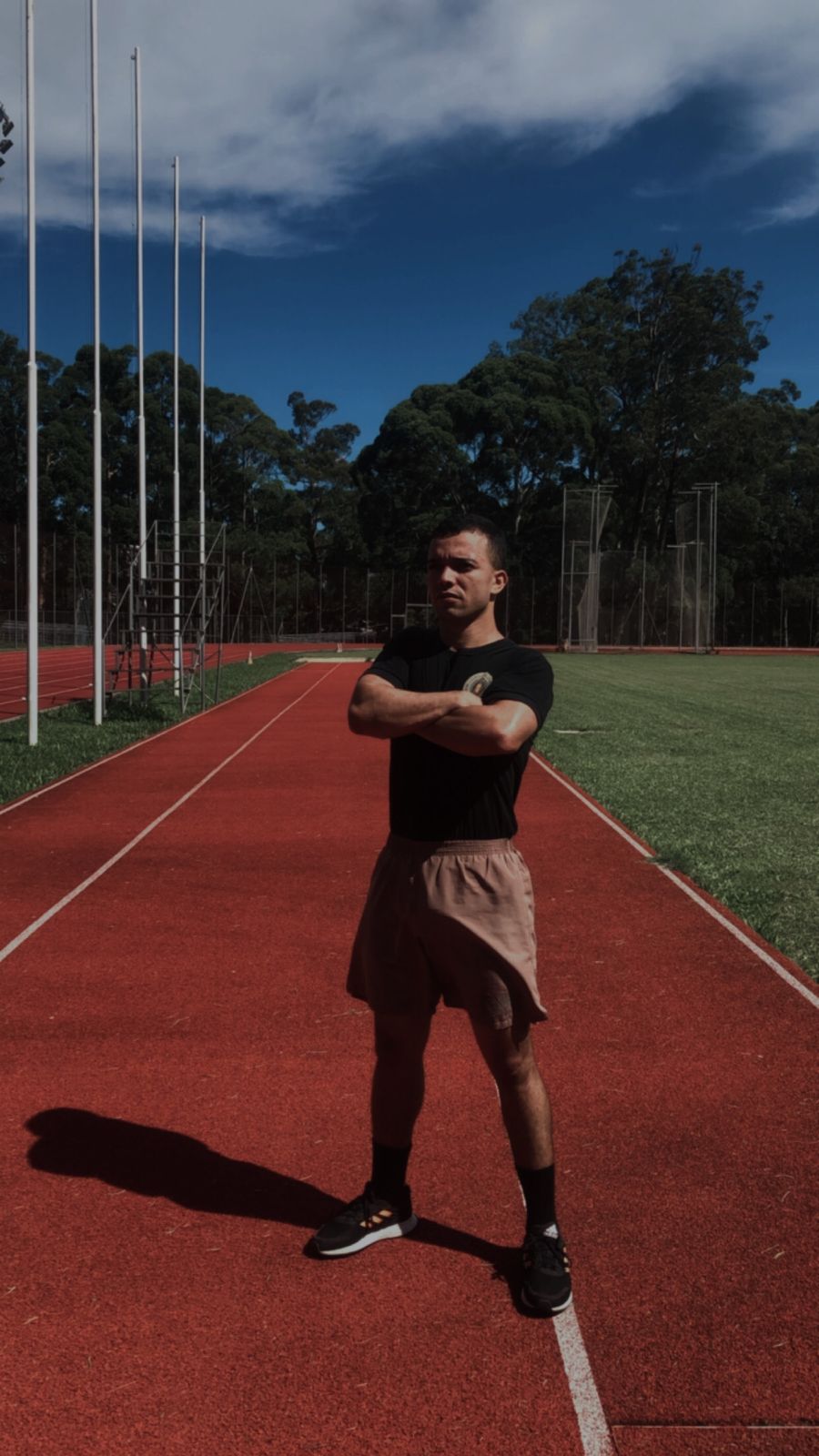 Treino de corrida em pista